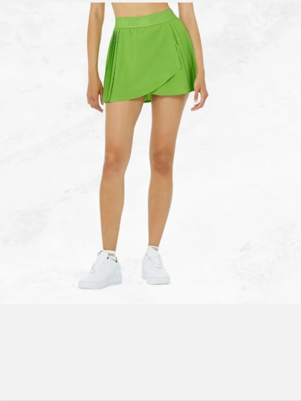 ALO Aces Tennis Skirt in Green Apple